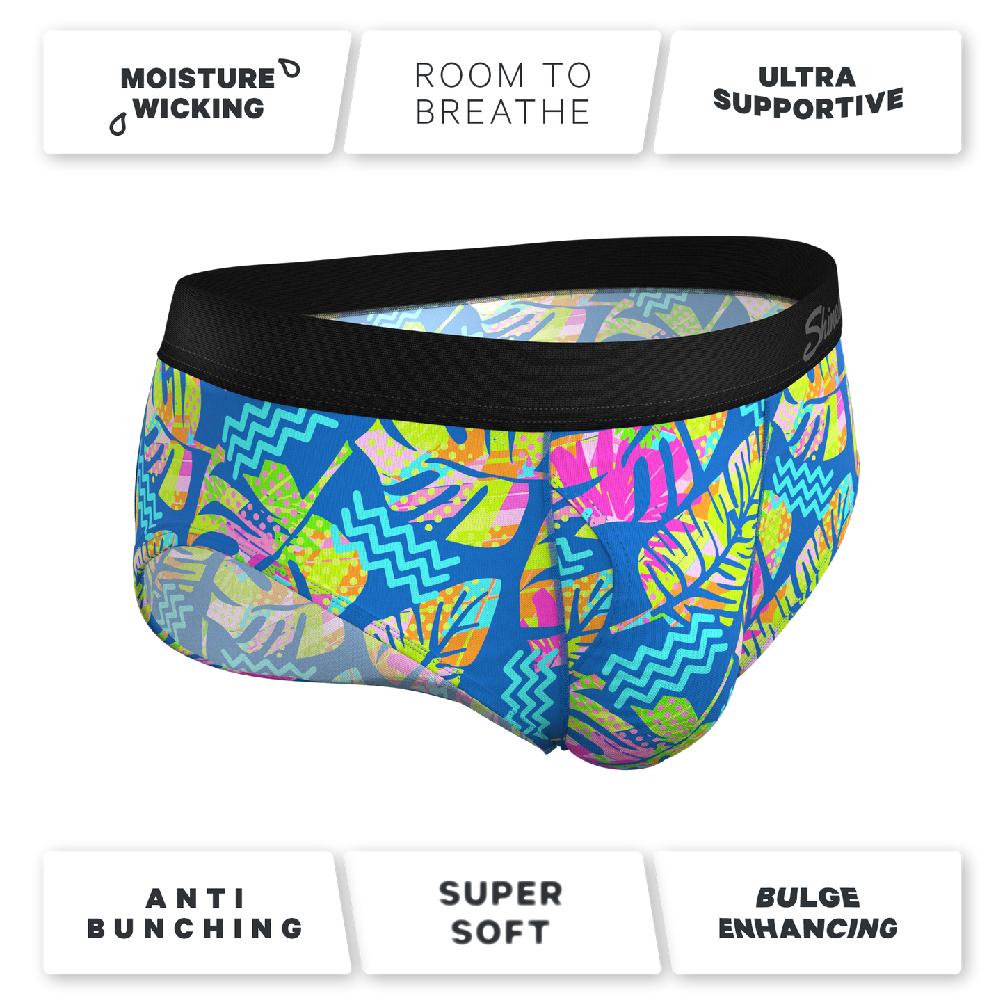 The Oahu Rendezvous | Tropical Leaves Ball Hammock® Pouch Underwear Briefs