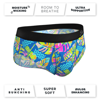 The Oahu Rendezvous | Tropical Leaves Ball Hammock® Pouch Underwear Briefs