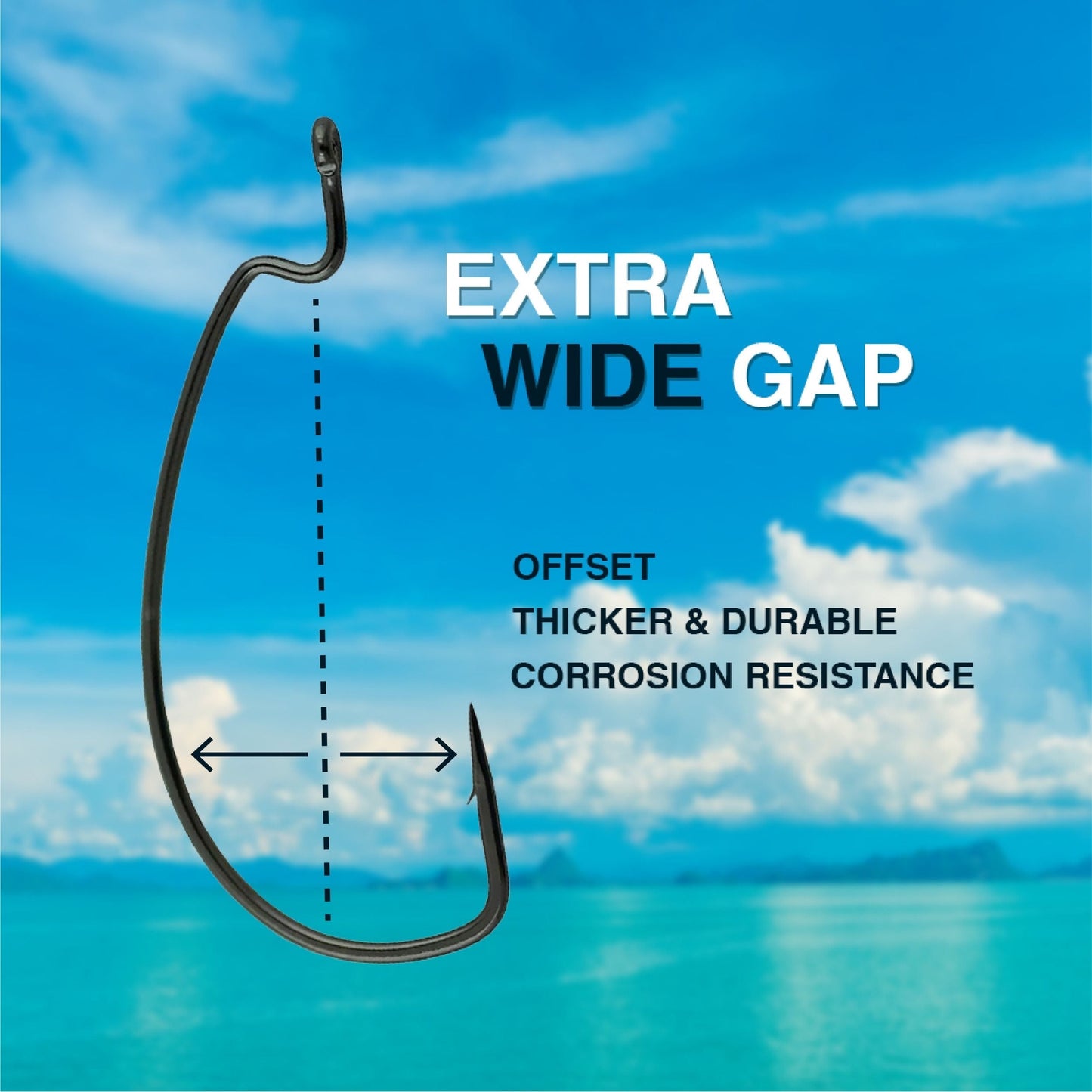 Reaction Tackle Offset EWG Worm Hooks (25-Pack)