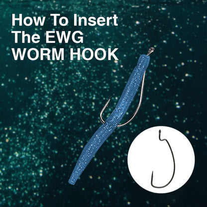 Reaction Tackle Offset EWG Worm Hooks (25-Pack)