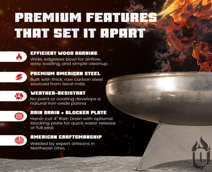 Liberty Fire Pit with Standard Base (Made in USA)