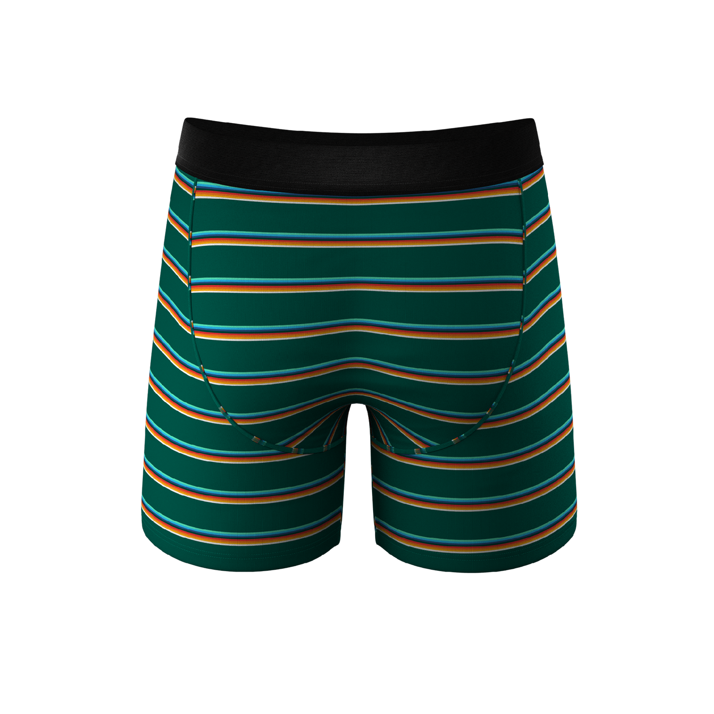 The Old Schooler | Retro Green Stripe Ball Hammock® Pouch Underwear