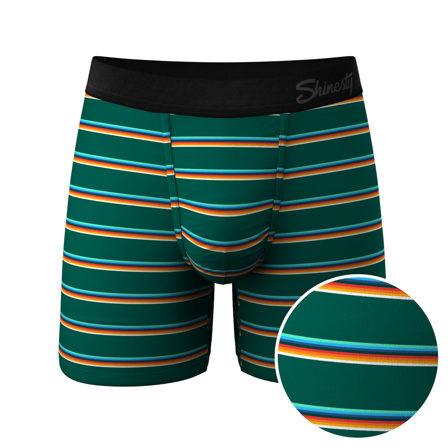 The Old Schooler | Retro Green Stripe Ball Hammock® Pouch Underwear