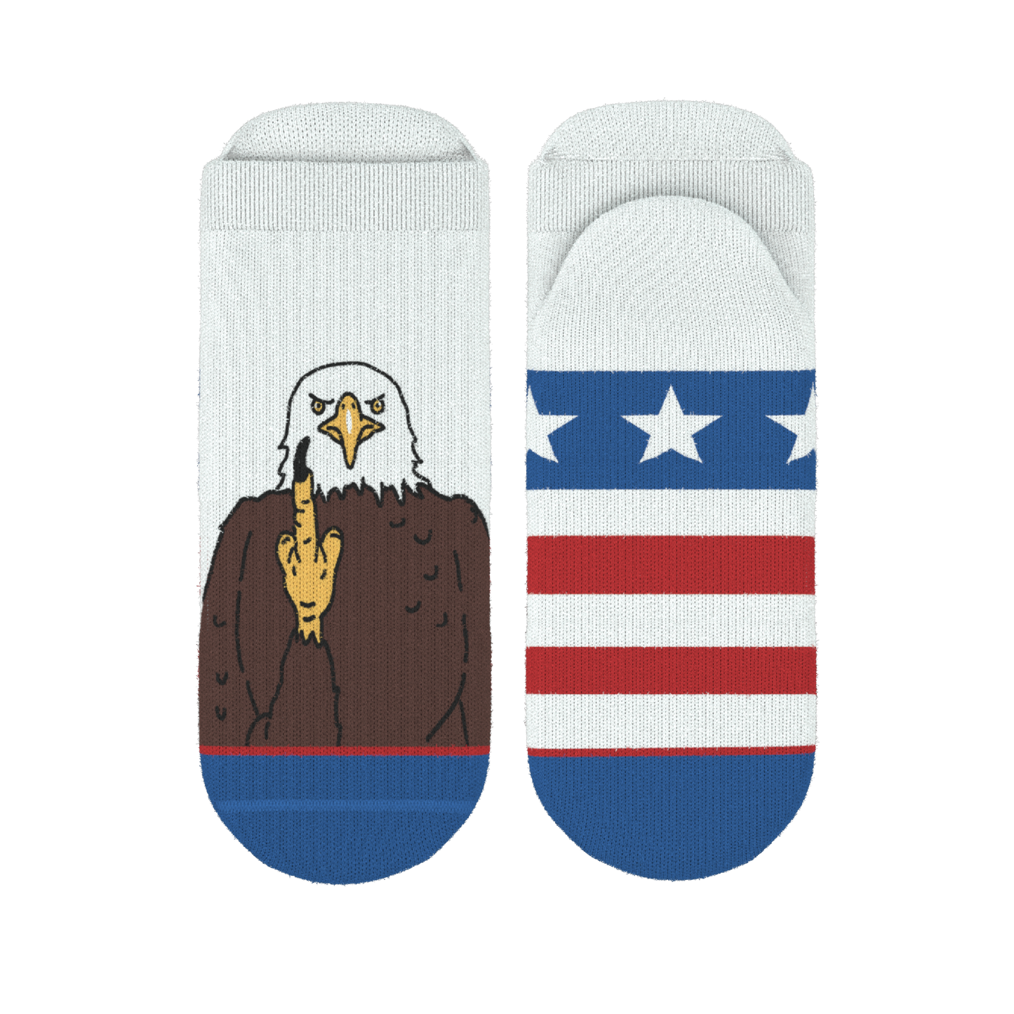 The One Finger Salute | American Flag Heel Hammock™ Ankle Socks