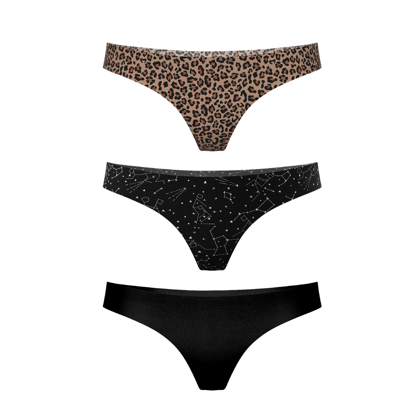 The One Of Each | Women's Thong Underwear 3 Pack