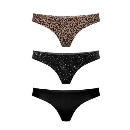 The One Of Each | Women's Thong Underwear 3 Pack