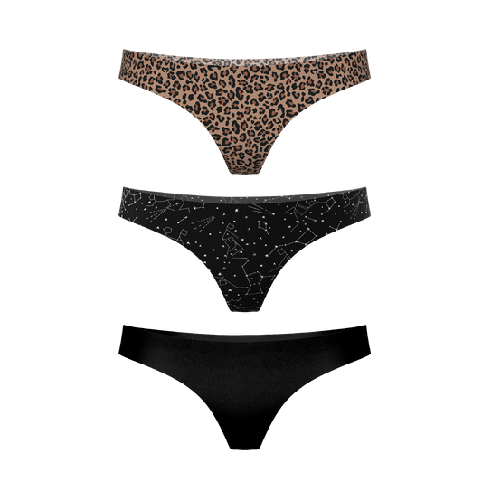 The One Of Each | Women's Thong Underwear 3 Pack