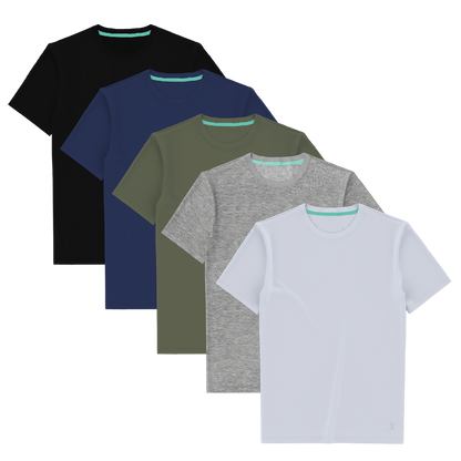 The Everyman™ Tee - 5 Pack | Men's T Shirt 5 Pack ft. Super Stupid-Soft™ Fabric