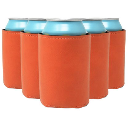 Standard-Size Leatherette Can Coolers