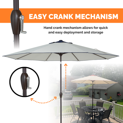 Outdoor/Patio Umbrella 9 ft - Brown Pole