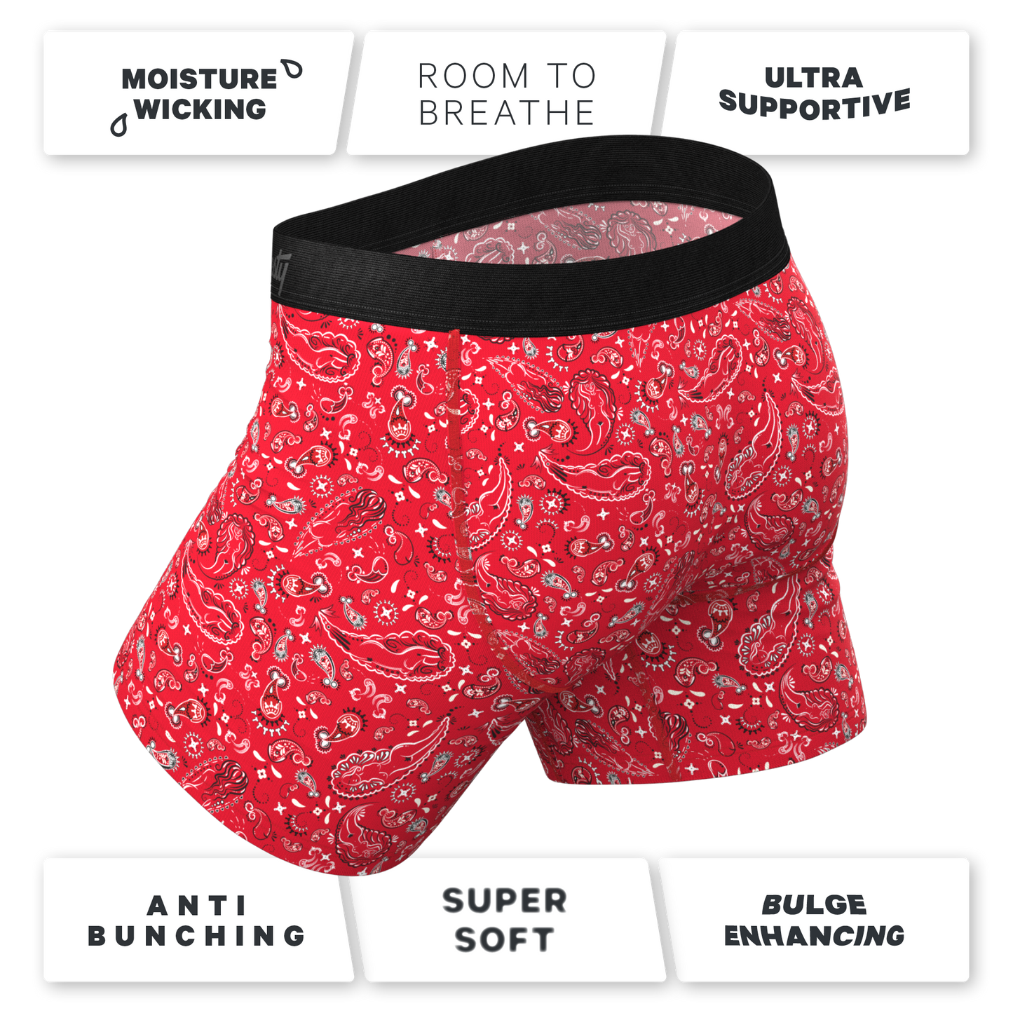 The Outlaw | Naughty Paisley Ball Hammock® Pouch Underwear With Fly