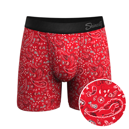 The Outlaw | Naughty Paisley Ball Hammock® Pouch Underwear With Fly