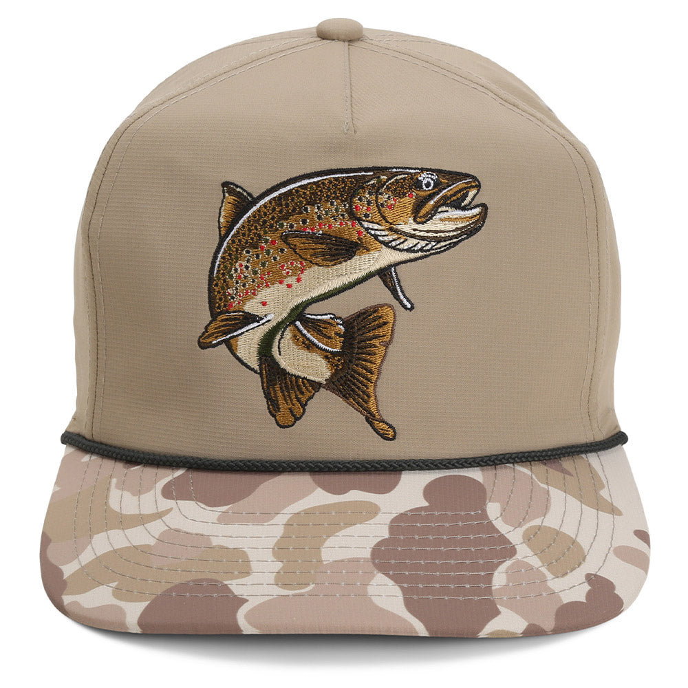 Brown Trout Rope Cap Fly Fishing 5-Panel