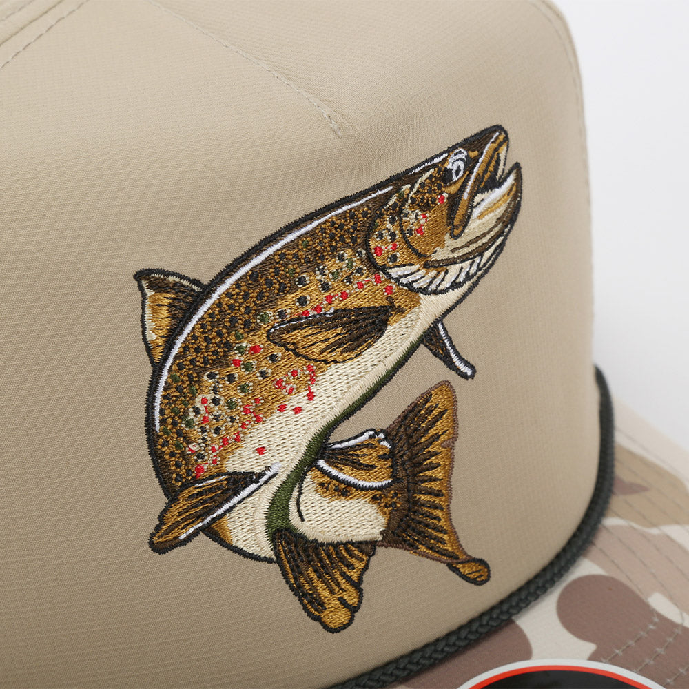 Brown Trout Rope Cap Fly Fishing 5-Panel