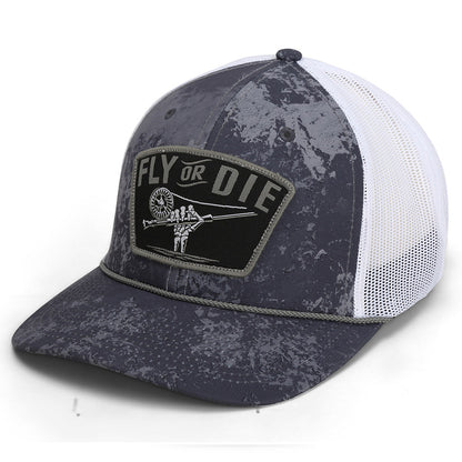 Fly or Die Hat Fly Fishing Mesh Back Rope Cap