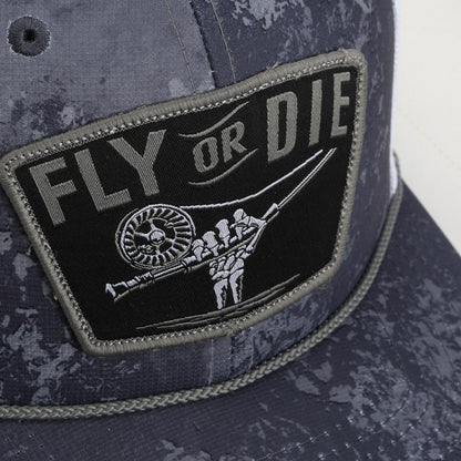 Fly or Die Hat Fly Fishing Mesh Back Rope Cap