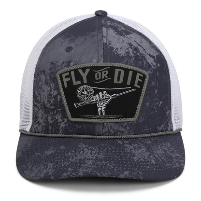 Fly or Die Hat Fly Fishing Mesh Back Rope Cap