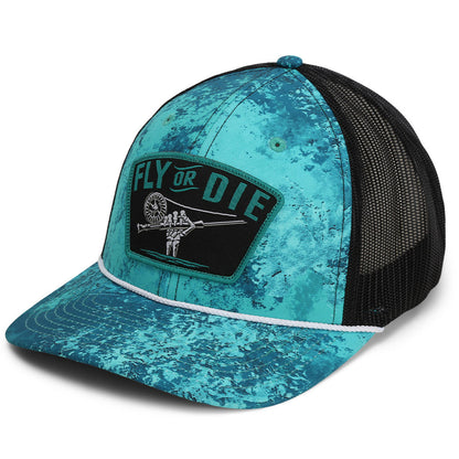 Fly or Die Hat Fly Fishing Mesh Back Rope Cap