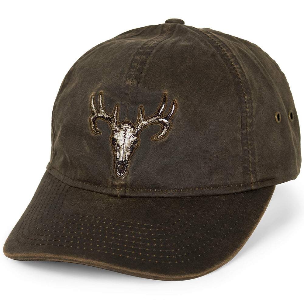 Deer Skull Hunting Hat Wax Cloth Dad Cap