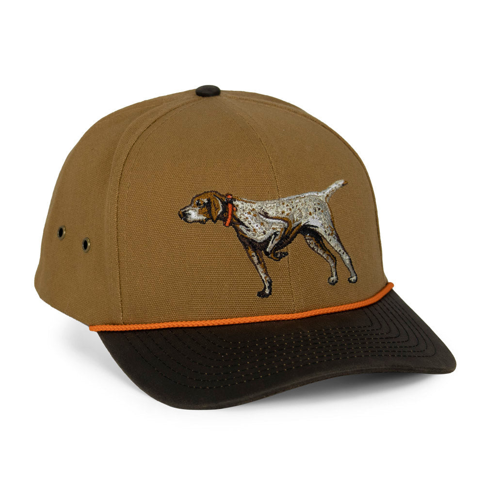 German Shorthaired Point Canvas Cap Wax Cloth Visor