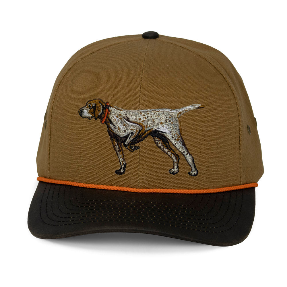 German Shorthaired Point Canvas Cap Wax Cloth Visor