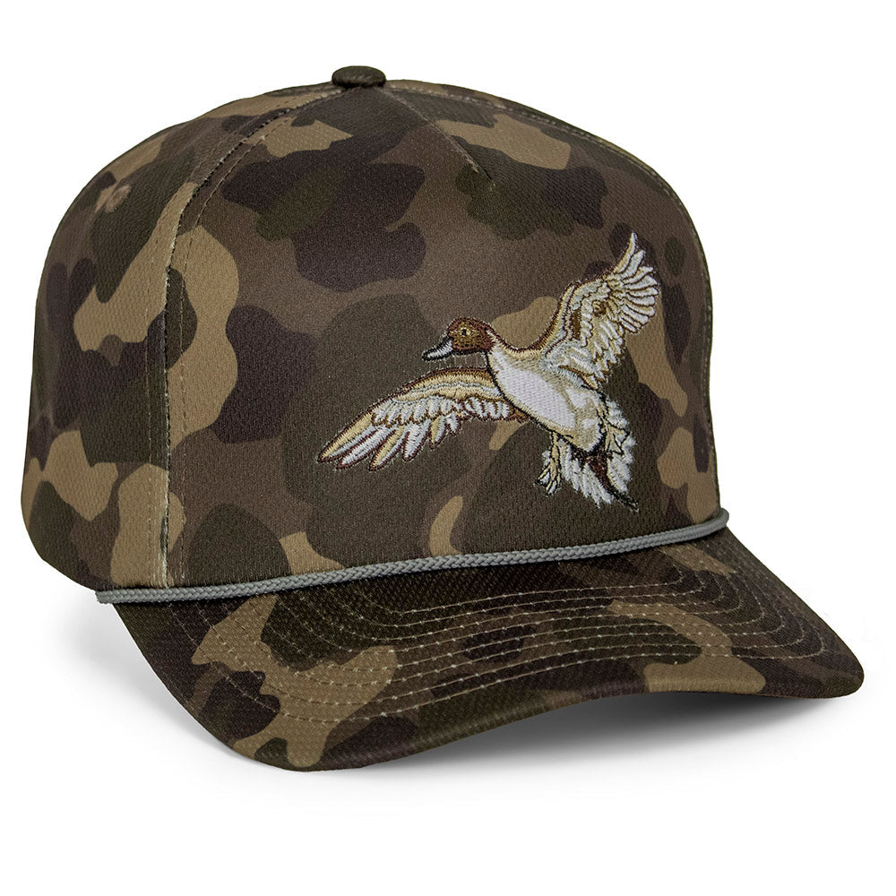 Pintail Trucker Hat Old School Dark Camo 5-Panel