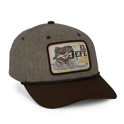 El Jefe Supremo Fishing 6-Panel Meshback Rope Cap