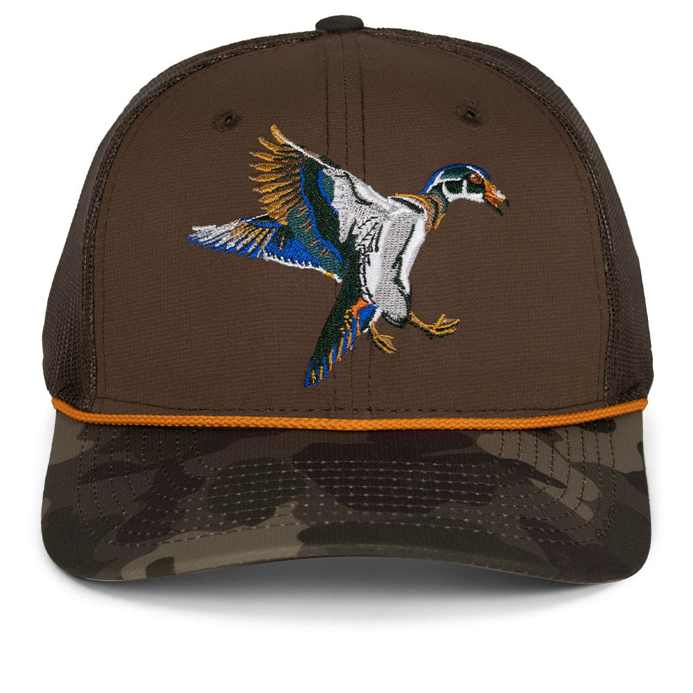 Wood Duck 6-Panel Structured Mesh Back Hat