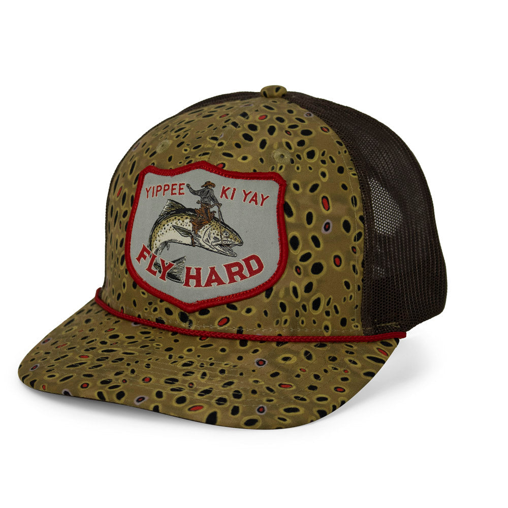 YIPPY KI YAY Fish Rodeo 6-Panel Meshback Rope Cap