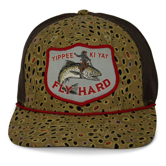 YIPPY KI YAY Fish Rodeo 6-Panel Meshback Rope Cap