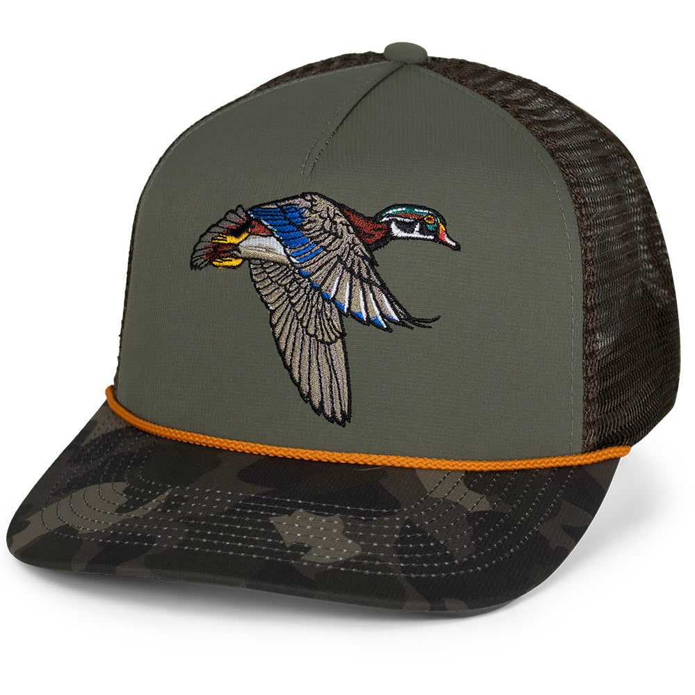 Flying Wood Duck 5-Panel Trucker Hat