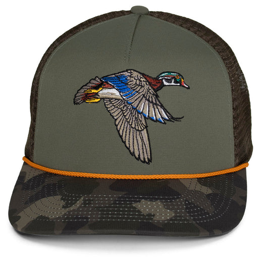 Flying Wood Duck 5-Panel Trucker Hat