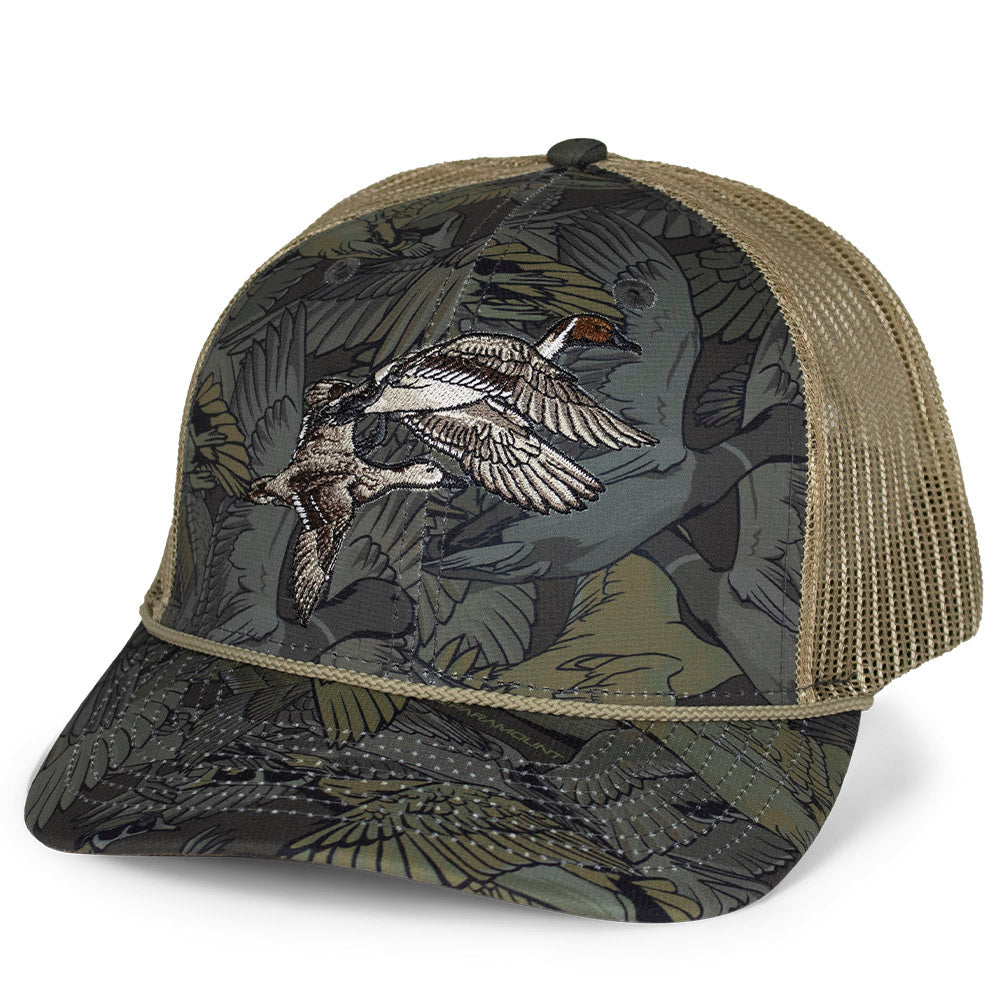 Pintail Pair Duck Hat Waterfowl Print 6-Panel Rope Cap