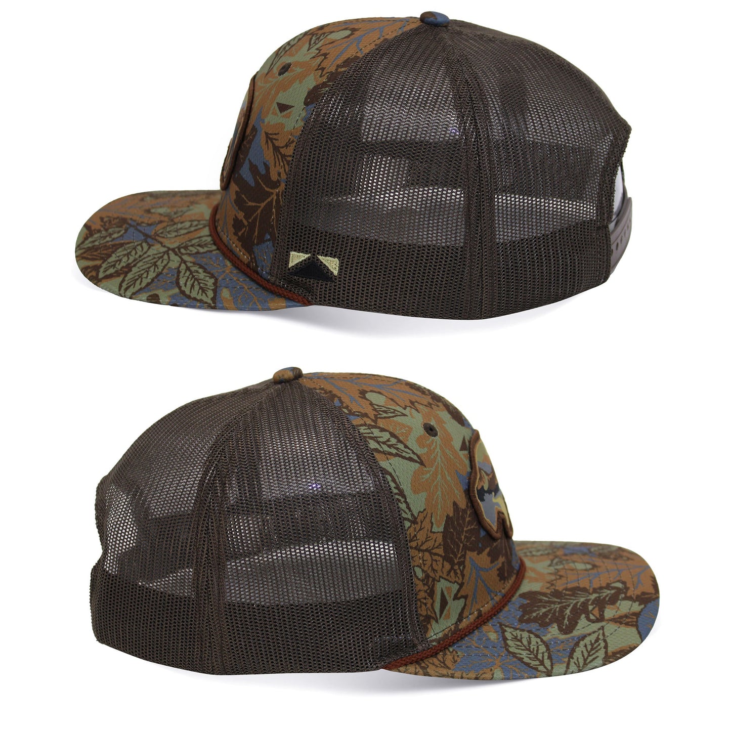 Sunset Bison Buffalo Meshback Rope Cap