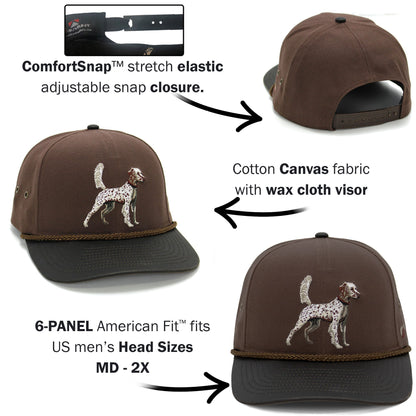 English Setter 6-Panel with Wax Cloth Visor