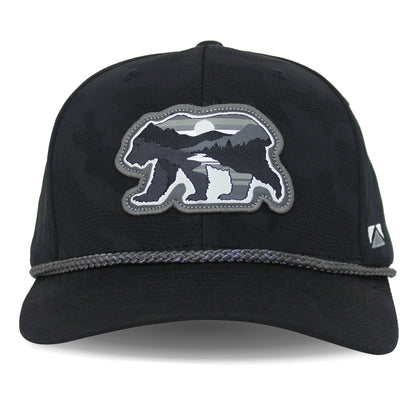 Sunset Bear Cloud Texture 5-Panel Rope Cap