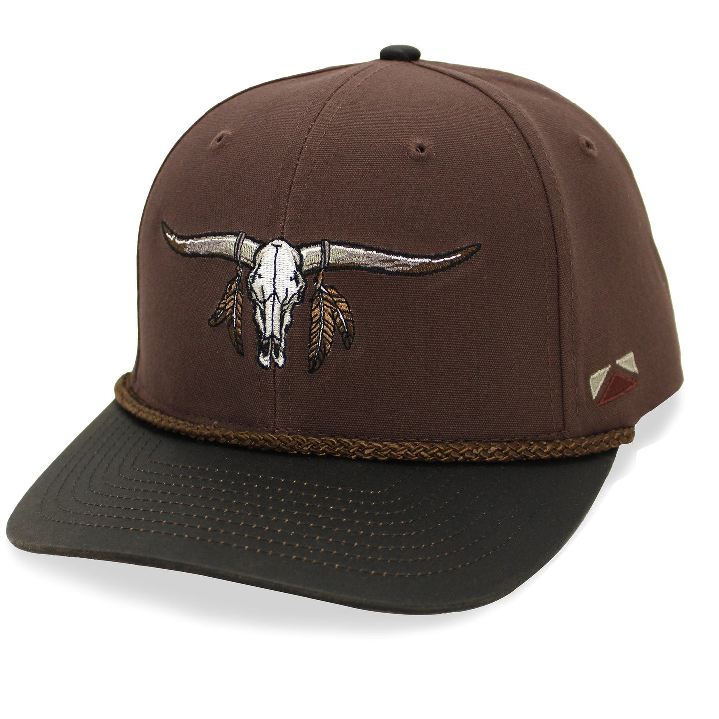 Longhorn 6-Panel Hat with Wax Cloth Visor