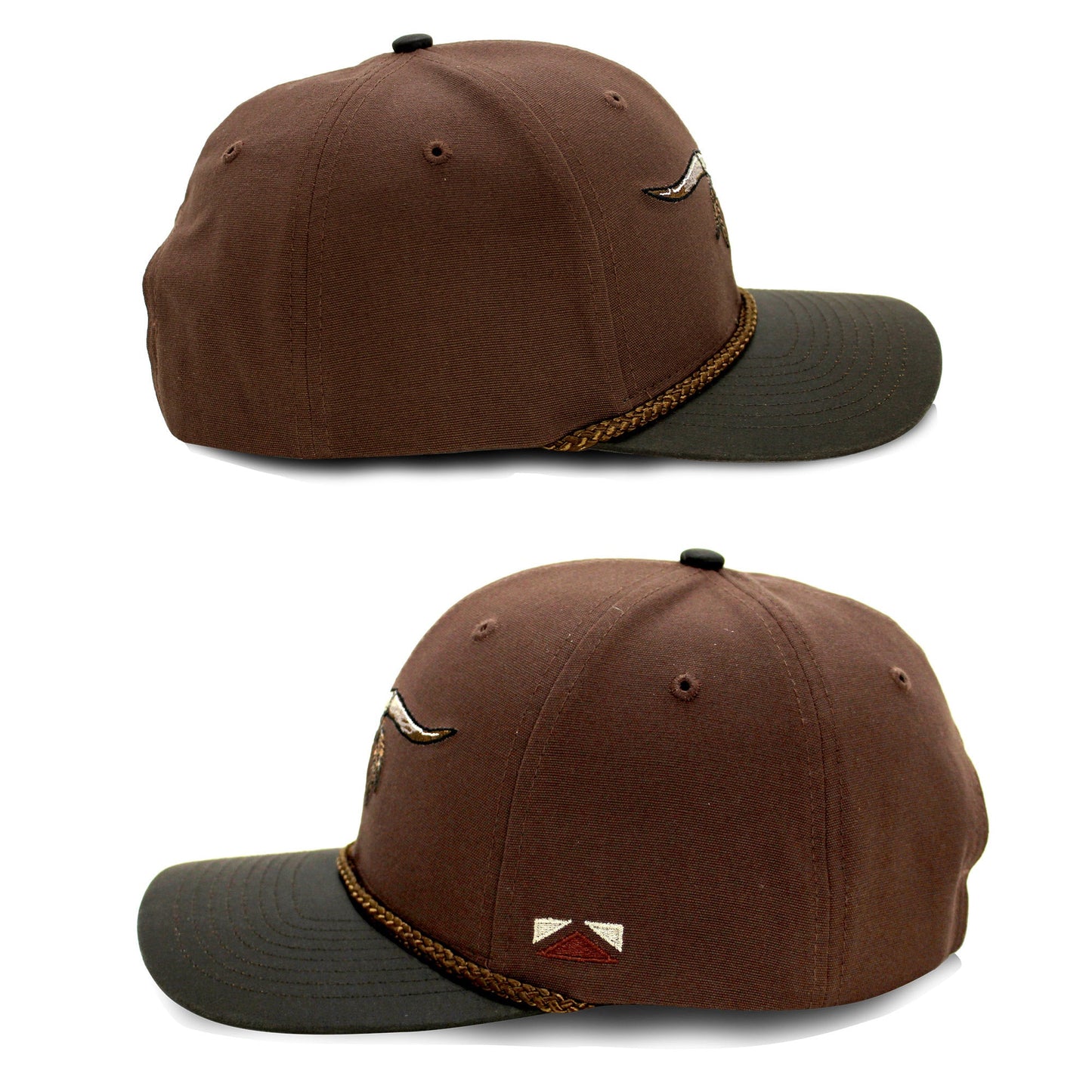 Longhorn 6-Panel Hat with Wax Cloth Visor