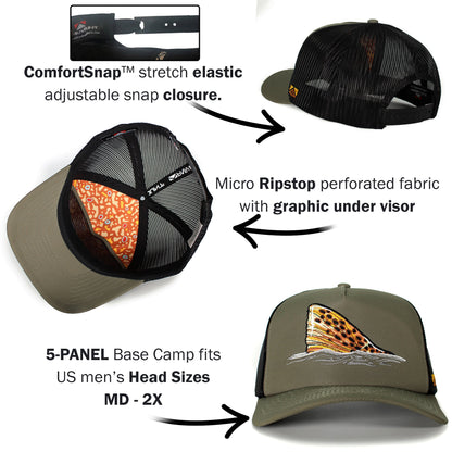 Brown Trout Tail Mesh Back 5-Panel