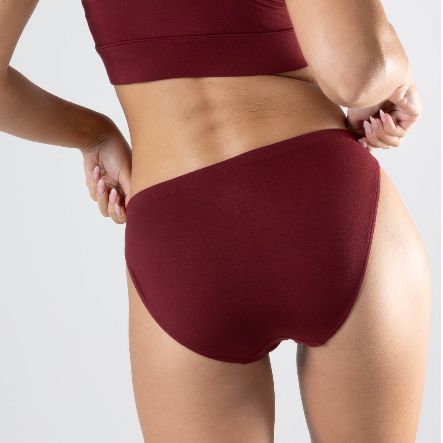 The Sommelier | Burgundy Modal Bikini Underwear