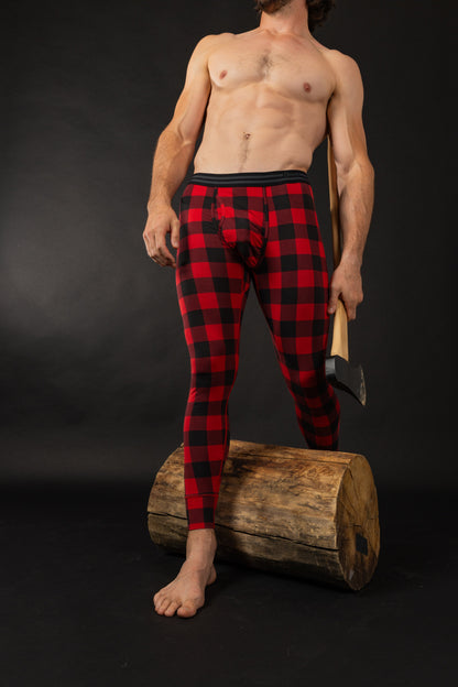 The Red & Black Lumberjack | Buffalo Check Ball Hammock® Long Johns