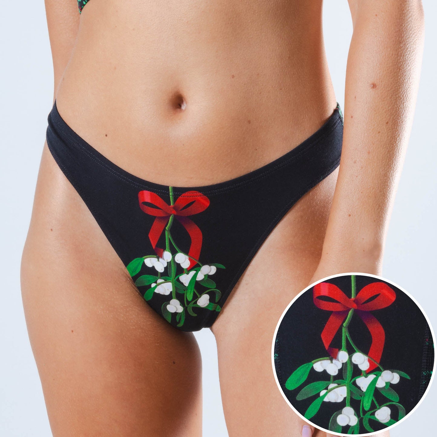 The Kiss Me There | Mistletoe MicroModal Thong