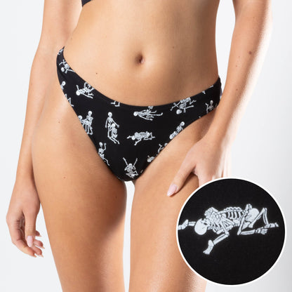 The Bare Back Bones | Glow in the Dark Skeletons MicroModal Thong