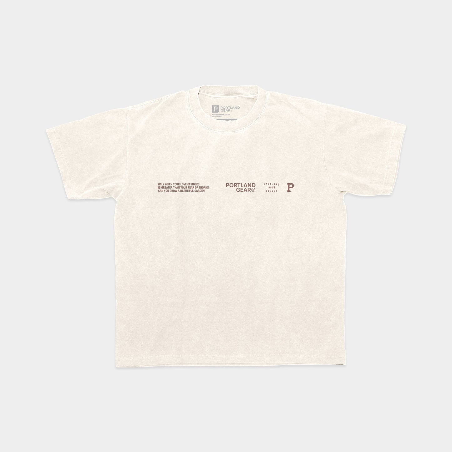 All-American Slogan Tee - Creme