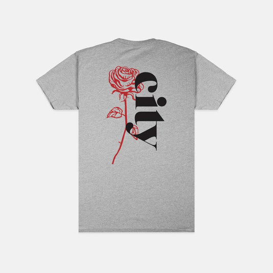 Soft-Blend Rose City "P" Tee - Grey