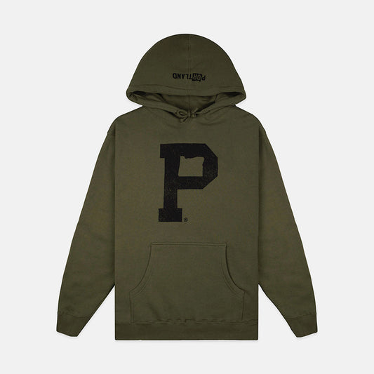 Soft-Blend "P" Hoodie - Olive