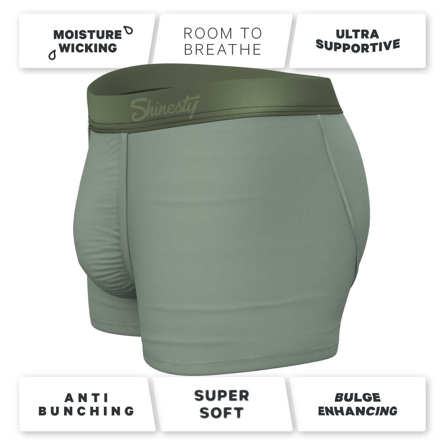 The Manzanilla | Olive Green Ball Hammock® Pouch Trunks Underwear