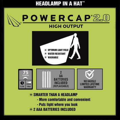 POWERCAP 2.0 Mike Iaconelli Pro Series Fishing LED Lighted Headlamp Beanies