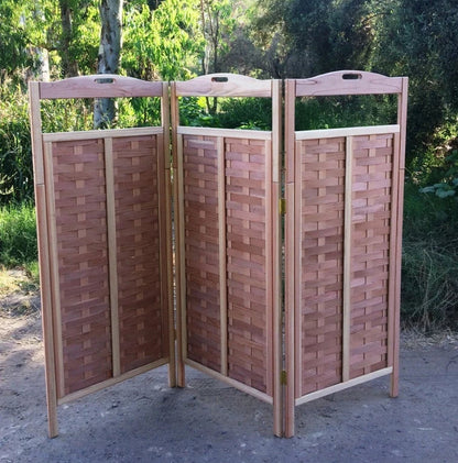 Redwood 3 Panel Room Divider Privacy Screen