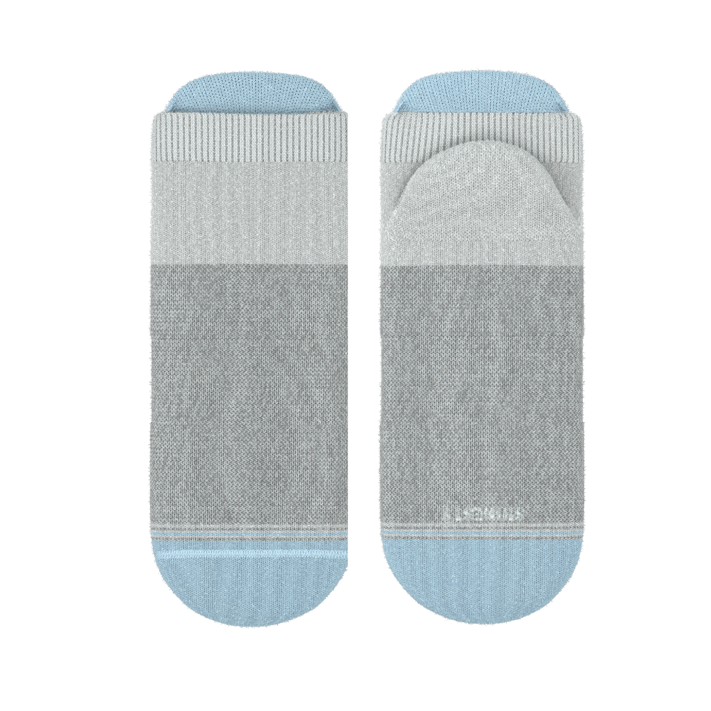 The Pacific Blue | Tri Color Block Heel Hammock™ Ankle Socks